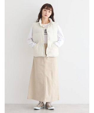 AMERICAN HOLIC コーデュロイＡラインスカート Ivory