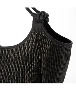 UNBILLION カシュカシュ cachecache / ポリプロピレンシート牛革付属トートバッグ ブラック