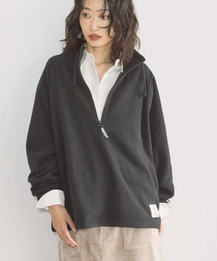 AMERICAN HOLIC Discus フリースハーフジッププルオーバー Black