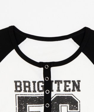 WEGO グラフィックラグランヘンリーネックT 柄1