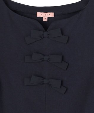 TOCCA 【洗える】LITTLE BOW トップス ネイビー系