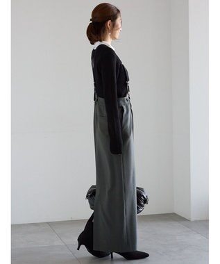 Te chichi サスペンダータイトスカート グレー