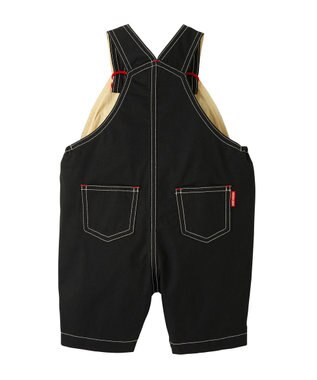 MIKI HOUSE HOT BISCUITS 【ミキハウス】【70-100cm】６分丈オーバーオール 黒