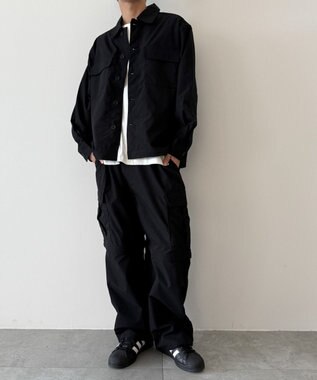 WEGO 【セットアップ対応ITEM】2WAYリップストップカーゴパンツ ブラック