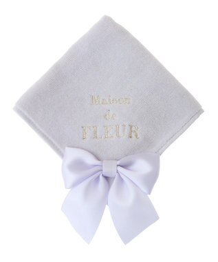 Maison de FLEUR ビッグリボンタオルハンカチ Lilac