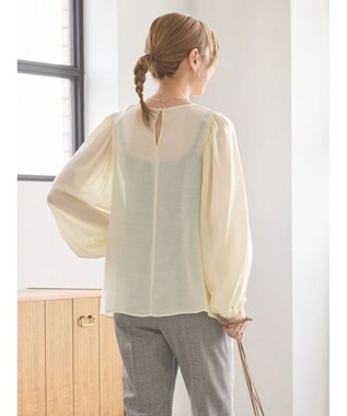 AMERICAN HOLIC 袖ボリュームシアーブラウス Ivory
