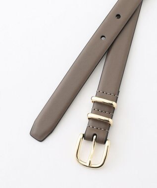 組曲 ダブルメタルバックル ベルト ベージュ系