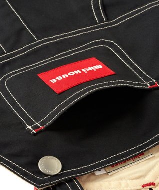 MIKI HOUSE HOT BISCUITS 【ミキハウス】【70-100cm】６分丈オーバーオール 黒