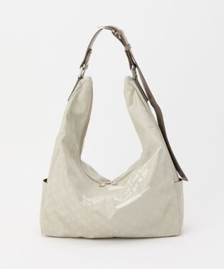 russet ステンシル風プリント ナイロン2WAYショルダーバッグ(SF-271) Ecru