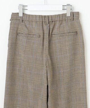 J.PRESS LADIES モナベールツイル チェック ワイド パンツ ブラウンチェック系