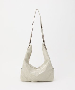 russet ステンシル風プリント ナイロン2WAYショルダーバッグ(SF-271) Ecru