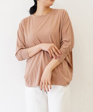 TOQUE 〈大草直子さんアドバイザー〉 【天然素材】タンギスコットン天竺ドルマンTシャツ モカ