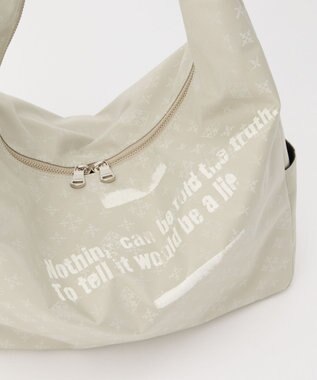 russet ステンシル風プリント ナイロン2WAYショルダーバッグ(SF-271) Ecru