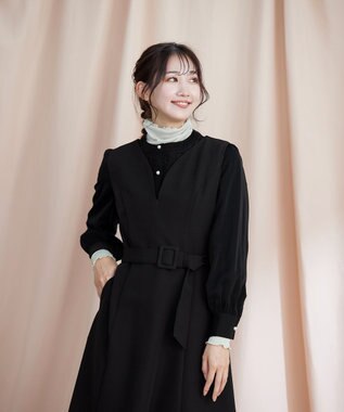 Tiaclasse 【新色追加・洗える】レースブラウス ブラック