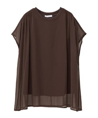 Green Parks 楊柳ドッキングフレンチプルオーバー Brown