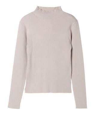earth music&ecology ハイネックラメニットプルオーバー Light Gray