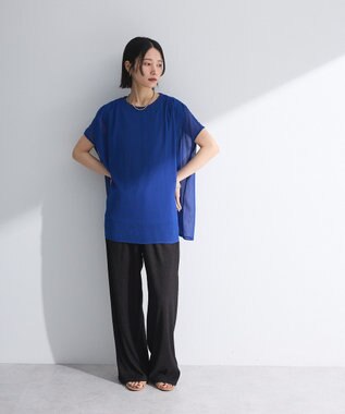 Green Parks 楊柳ドッキングフレンチプルオーバー Blue