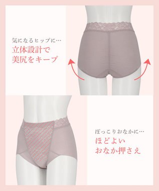 Wing 補整ショーツ 適度におなかとヒップをととのえる よく伸びる綿混素材(身生地) 【Ｐパンツ】 はきこみ丈ふかめ KJ4221 ウイング／ワコール グレー