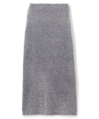 uncrave ラメ シャギー ニット スカート（uncrave STANDARD） シルバー×チャコール