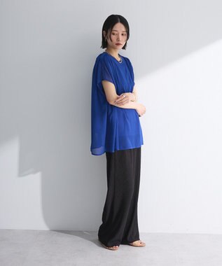 Green Parks 楊柳ドッキングフレンチプルオーバー Blue