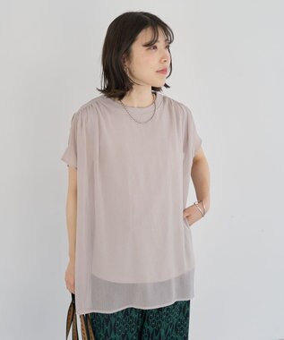 Green Parks 楊柳ドッキングフレンチプルオーバー Light Beige