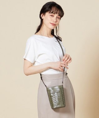 LA BAGAGERIE 【veganview】v piece mesh mini shoulder bag