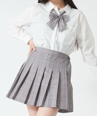 WEGO 【SCHOOLITEM】スクールプリーツスカート グレーチェック1