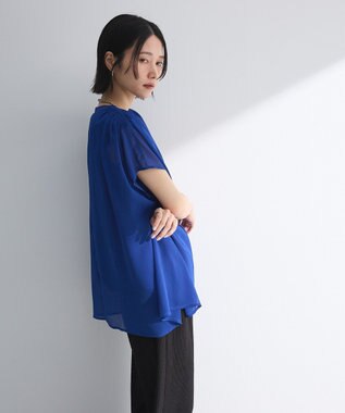 Green Parks 楊柳ドッキングフレンチプルオーバー Blue