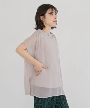 Green Parks 楊柳ドッキングフレンチプルオーバー Light Beige