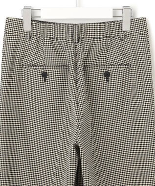 23区 S 【洗える】ガンクラブチェックストレッチ アンクル パンツ ブラック系3