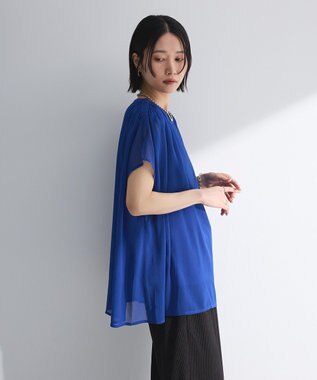 Green Parks 楊柳ドッキングフレンチプルオーバー Blue