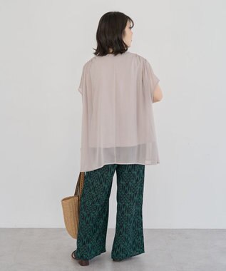 Green Parks 楊柳ドッキングフレンチプルオーバー Light Beige