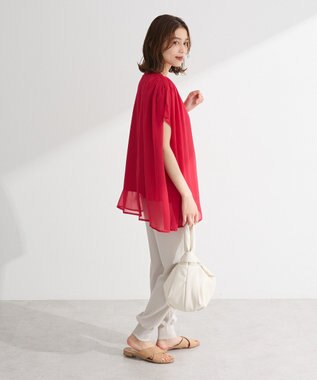 Green Parks 楊柳ドッキングフレンチプルオーバー Pink