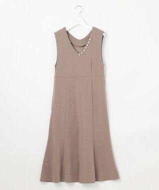 Feroux 【大好評につき今季も登場！】パールポイントダンボール ジャンスカ キャメル系