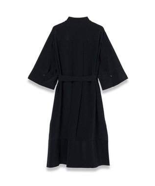 JOSEPH クレープ ド ソワ　ミディドレス Black