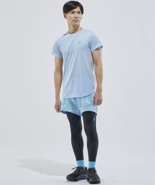 CW-X 【UNISEX】 CW-X ランニングシャツ メッシュ素材 涼しい着ごこち 大穴メッシュ仕様(脇下) スポーツウェア 半袖 3分袖 ユニセックス DLR165 /ワコール