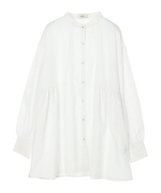 earth music&ecology サイドティアードチュニック Ivory