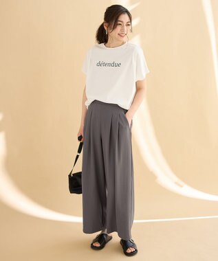 ANY L 【新色追加/吸水速乾/イージーケア/UVカット/接触冷感】さらさらDRYパンツ ダークブラウン