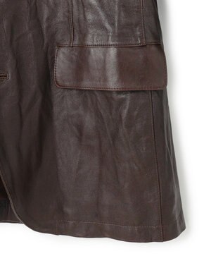 JOSEPH HOMME 【洗い加工】シュリンクエアレザー 　ジャケット ダークブラウン系