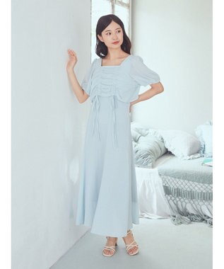 earth music&ecology ＳＥＴ２点パフスリーブブラウス＋キャミワンピース Mint