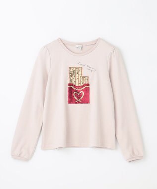 ANY KIDS ミラクルスパンコール Tシャツ ミルクティー