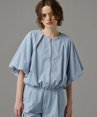 uncrave 【撥水・接触冷感・UVカット・洗濯機洗い可】マルチファンクションナイロン ２WAYブルゾン（uncrave STANDARD） サックス