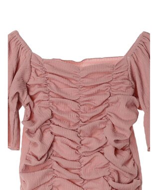 earth music&ecology カットシャーリングプルオーバー Pink