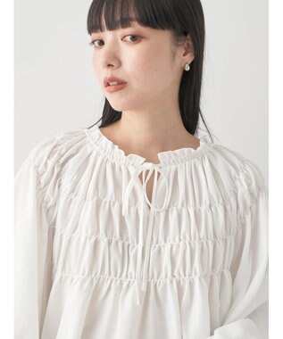 earth music&ecology シャーリングチュニック Off White