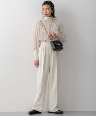 23区 【洗える】へアリ―カットジャカード ブラウス ベージュ系