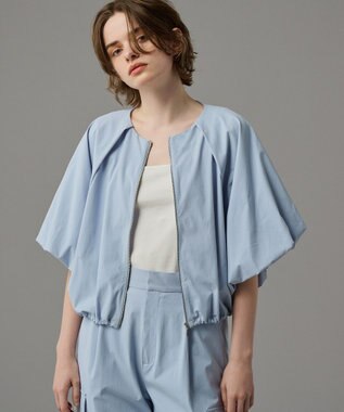 uncrave 【撥水・接触冷感・UVカット・洗濯機洗い可】マルチファンクションナイロン ２WAYブルゾン（uncrave STANDARD） サックス