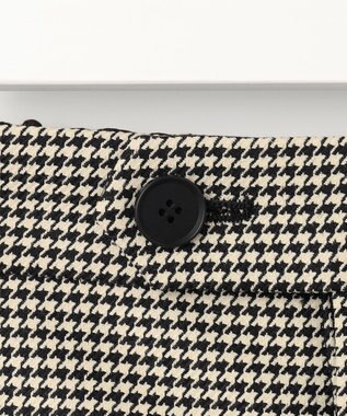 23区 【洗える】ガンクラブチェックストレッチ アンクル パンツ モノトーンチェック