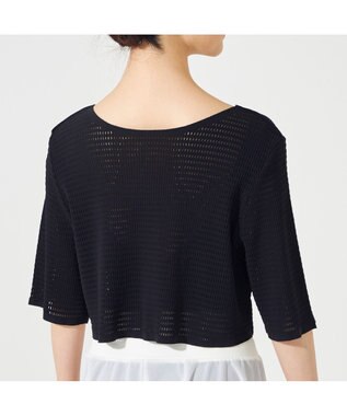Chacott 【ノーソーイングニット】2wayメッシュニットボレロ ブラック