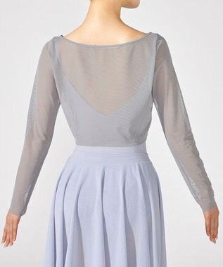 Chacott チュールショートトップ アッシュグレー