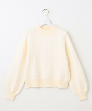 ANY SIS 【洗える】フラッフィーパターン ニット アイボリー系